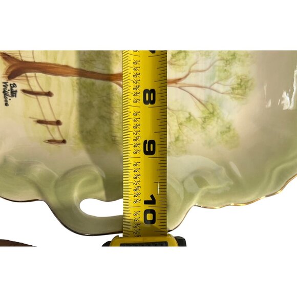 Chanute AFB Castleton China Square Serving Plate Collectable Hand Painted - Picture 7 of 9